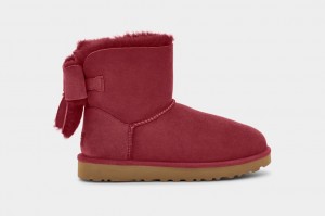 Red / Burgundy Ugg Classic Heritage Bow Women Boots | 238950-JEI