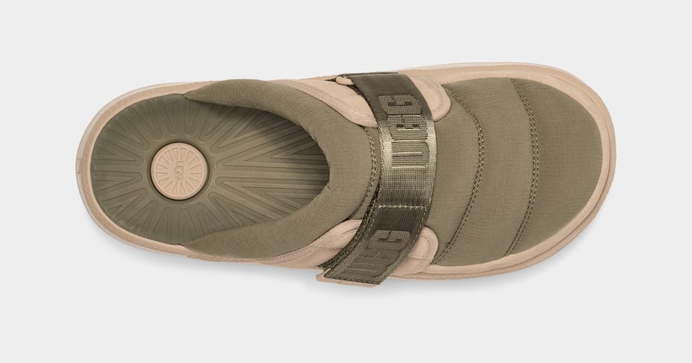 Green Ugg Maxxer Strap Men Slides | 853612-HEQ