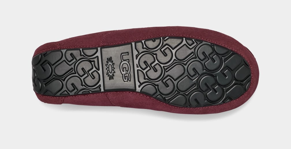 Purple Ugg Ascot Men Moccasins | 765083-MQV